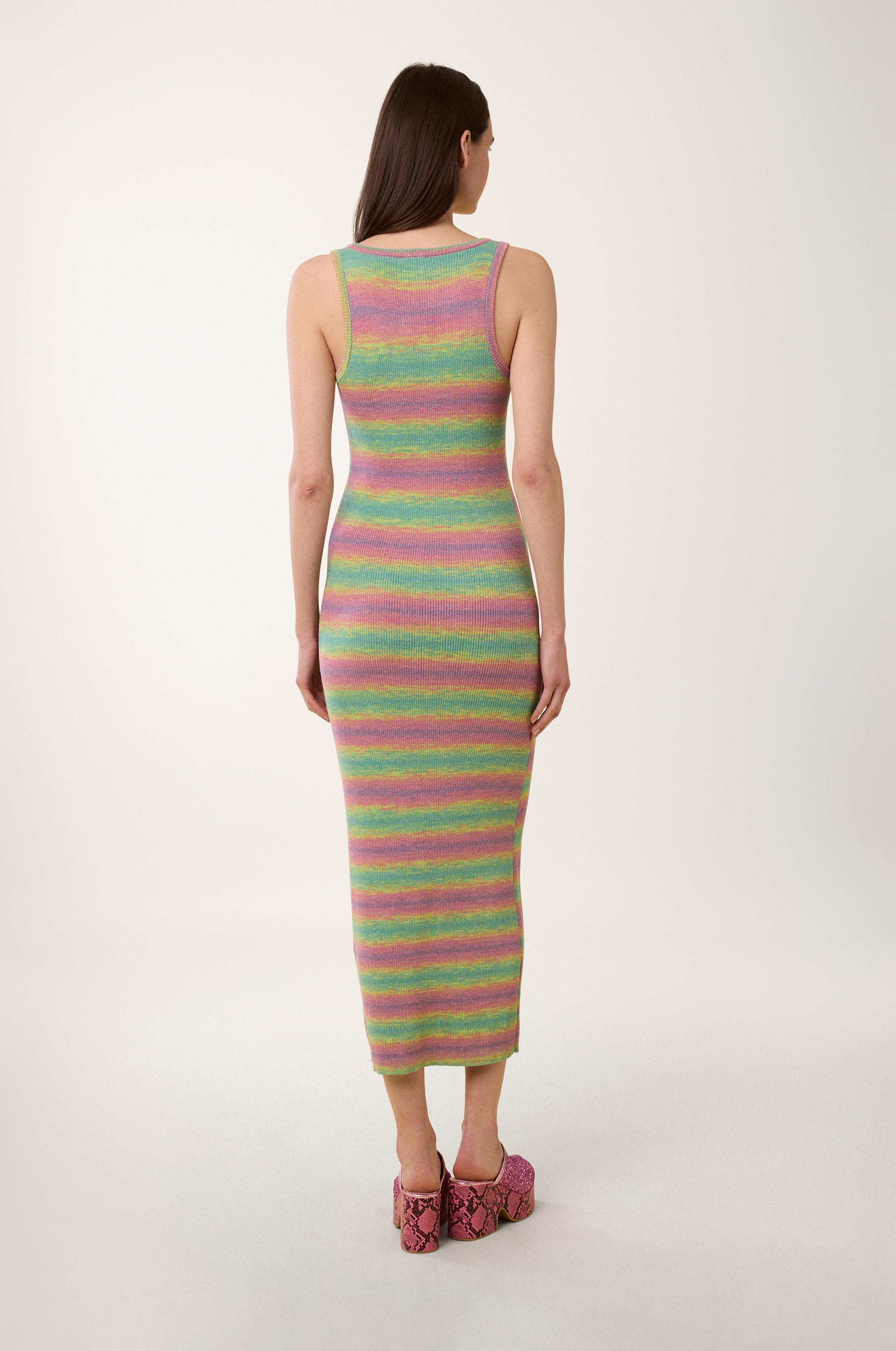 Robe débardeur en lurex - Multicolore