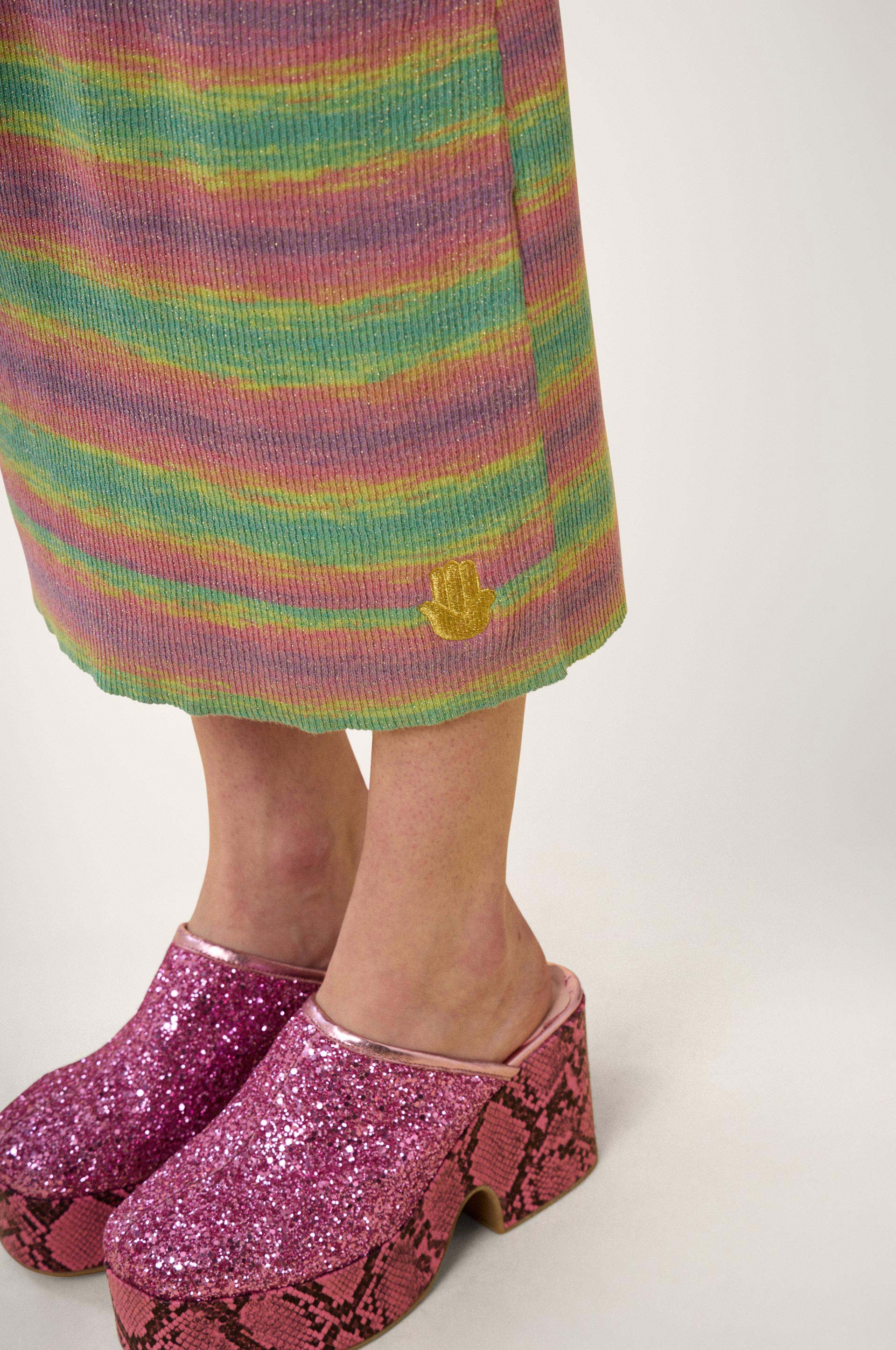 Robe débardeur en lurex - Multicolore