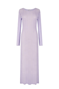 Robe en maille et dentelle - Violet