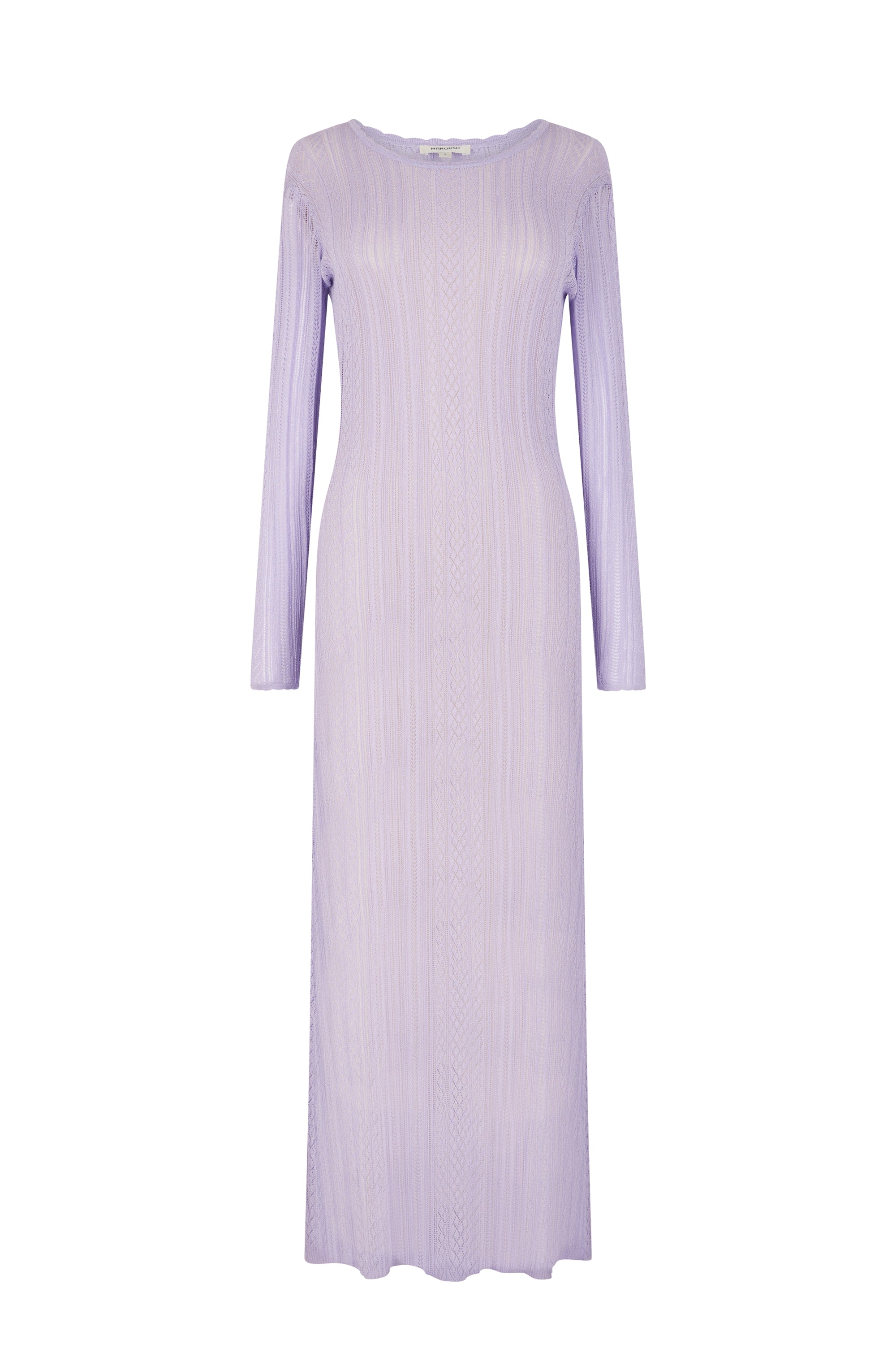 Robe en maille et dentelle - Violet