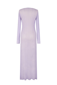 Robe en maille et dentelle - Violet