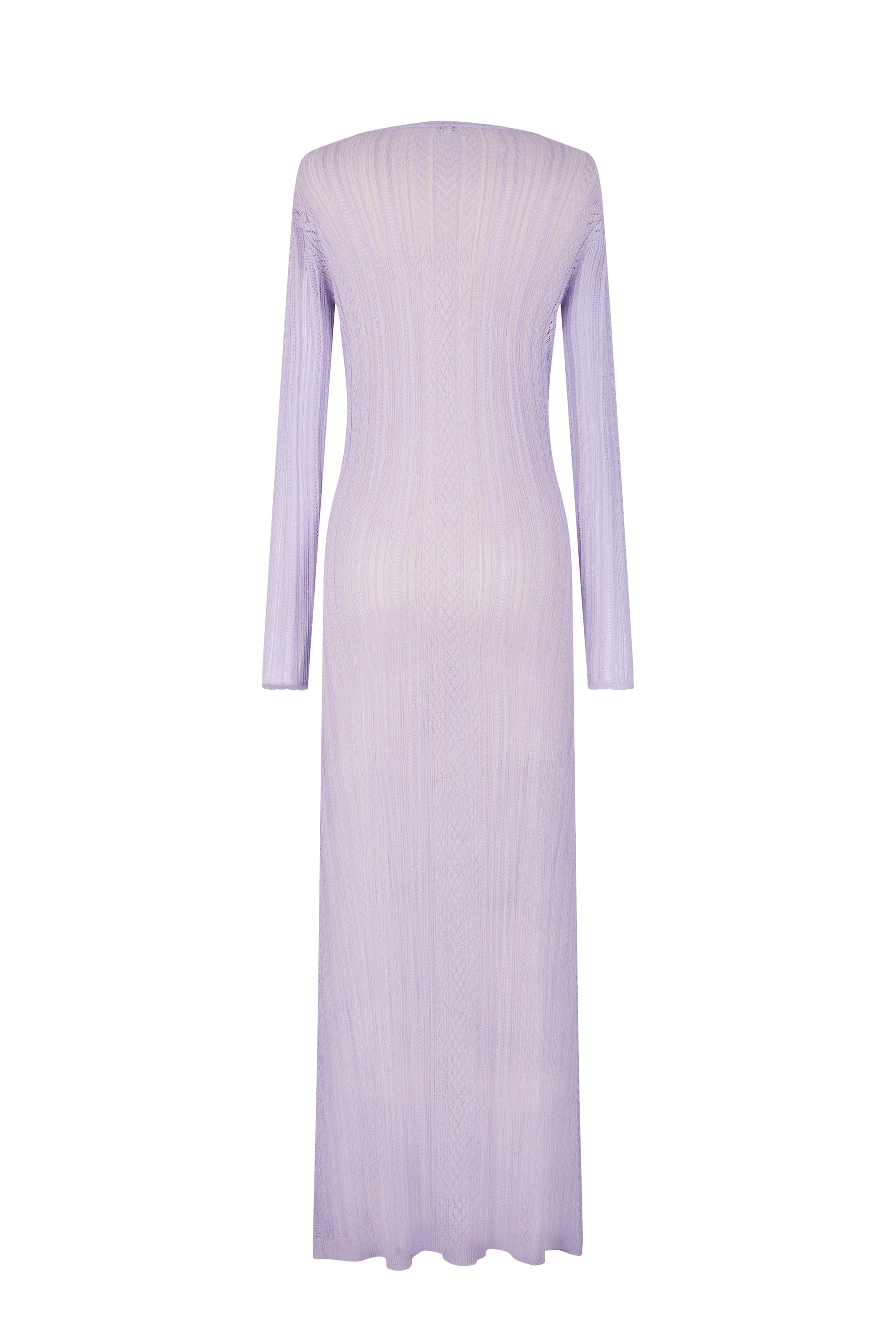 Robe en maille et dentelle - Violet