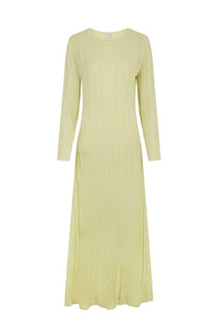 Robe en maille et dentelle - Beige