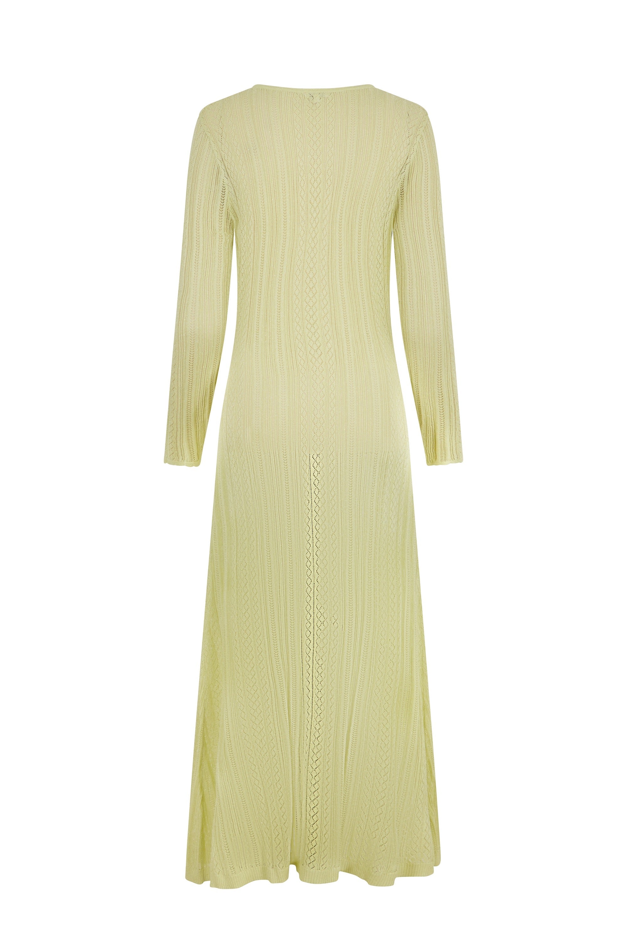 Robe en maille et dentelle - Beige