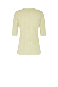Polo en maille et dentelle - Beige