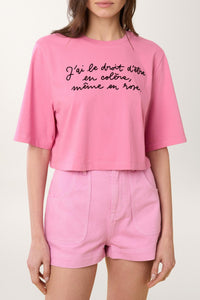 T-shirt court Natacha - Rose
