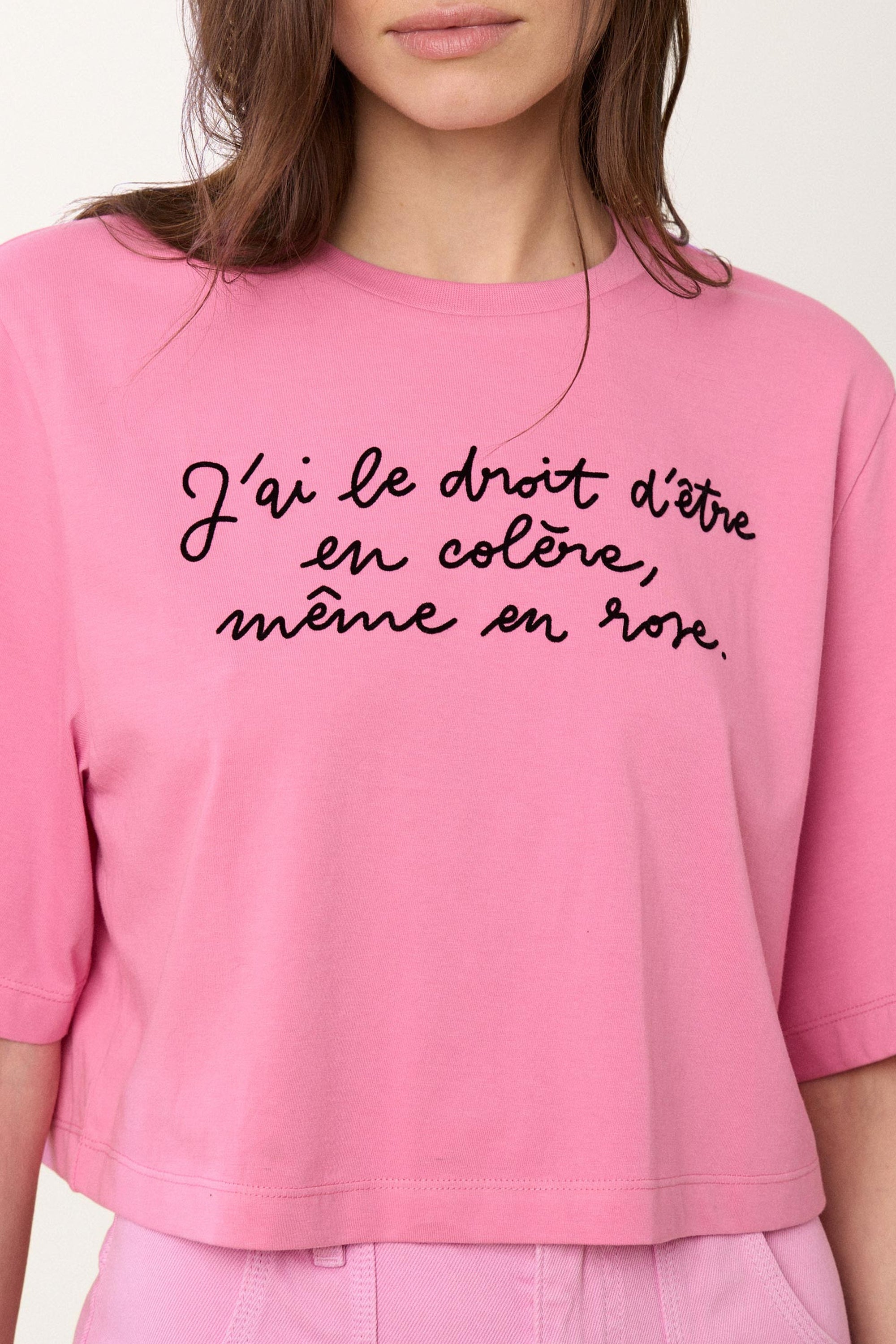 T-shirt court Natacha - Rose