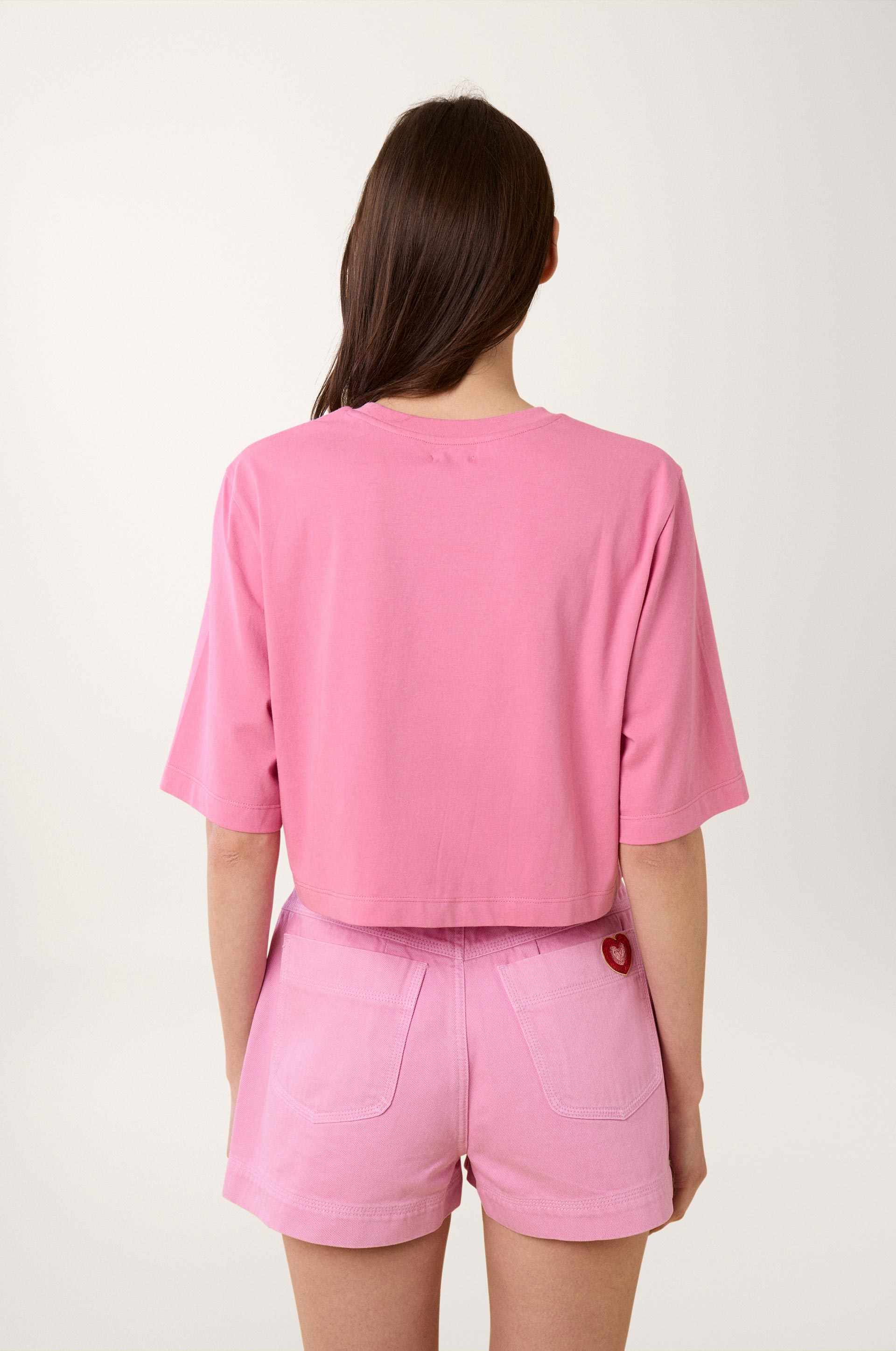 T-shirt court Natacha - Rose