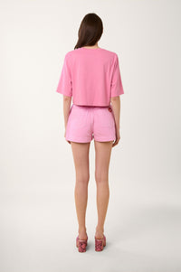 T-shirt court Natacha - Rose