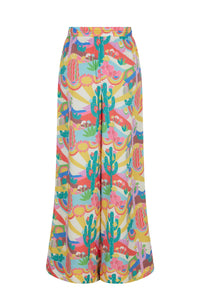 Pantalon fluide Palm Spring - Multicolore