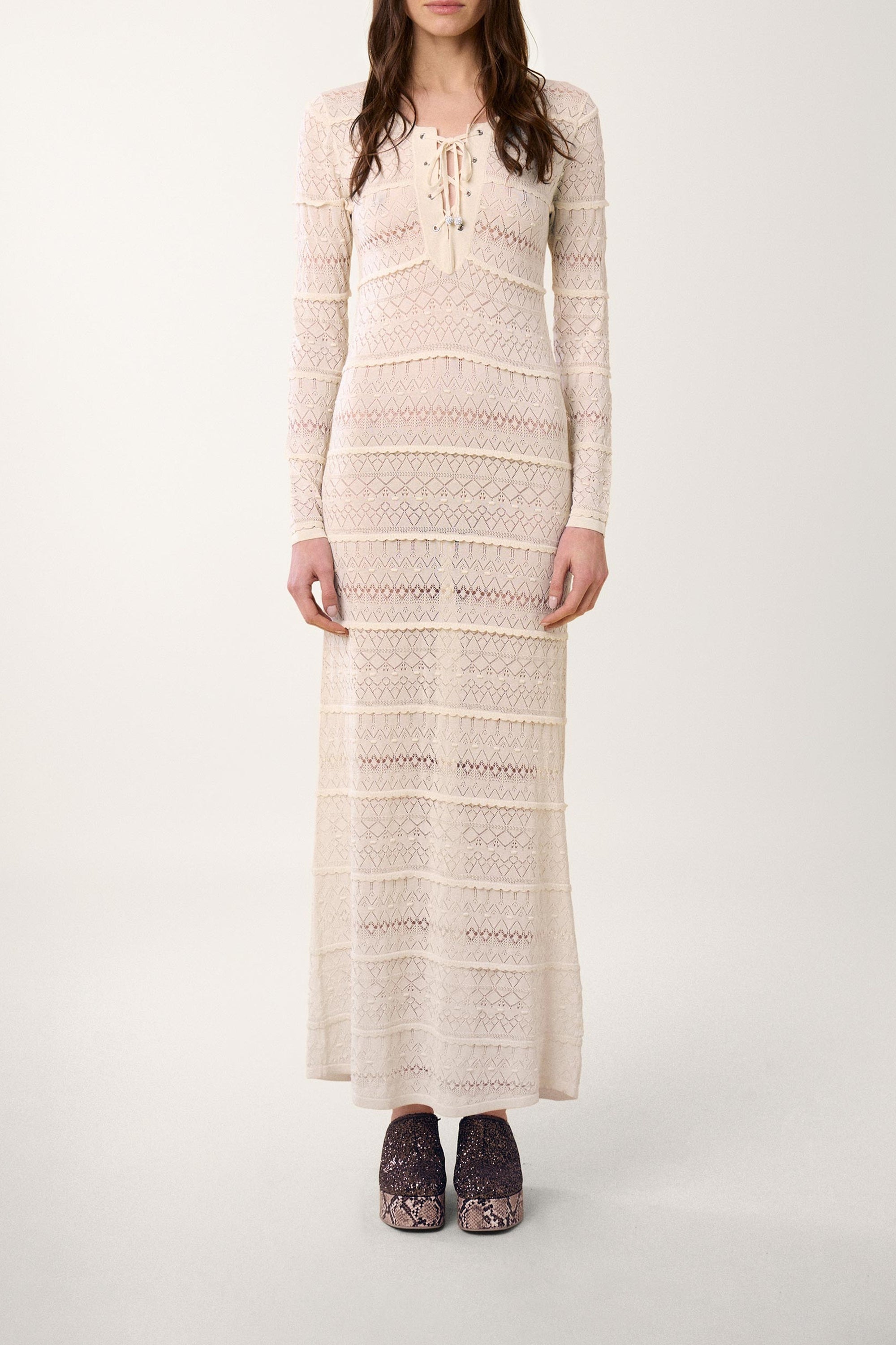 Robe caftan Pierrette - Beige