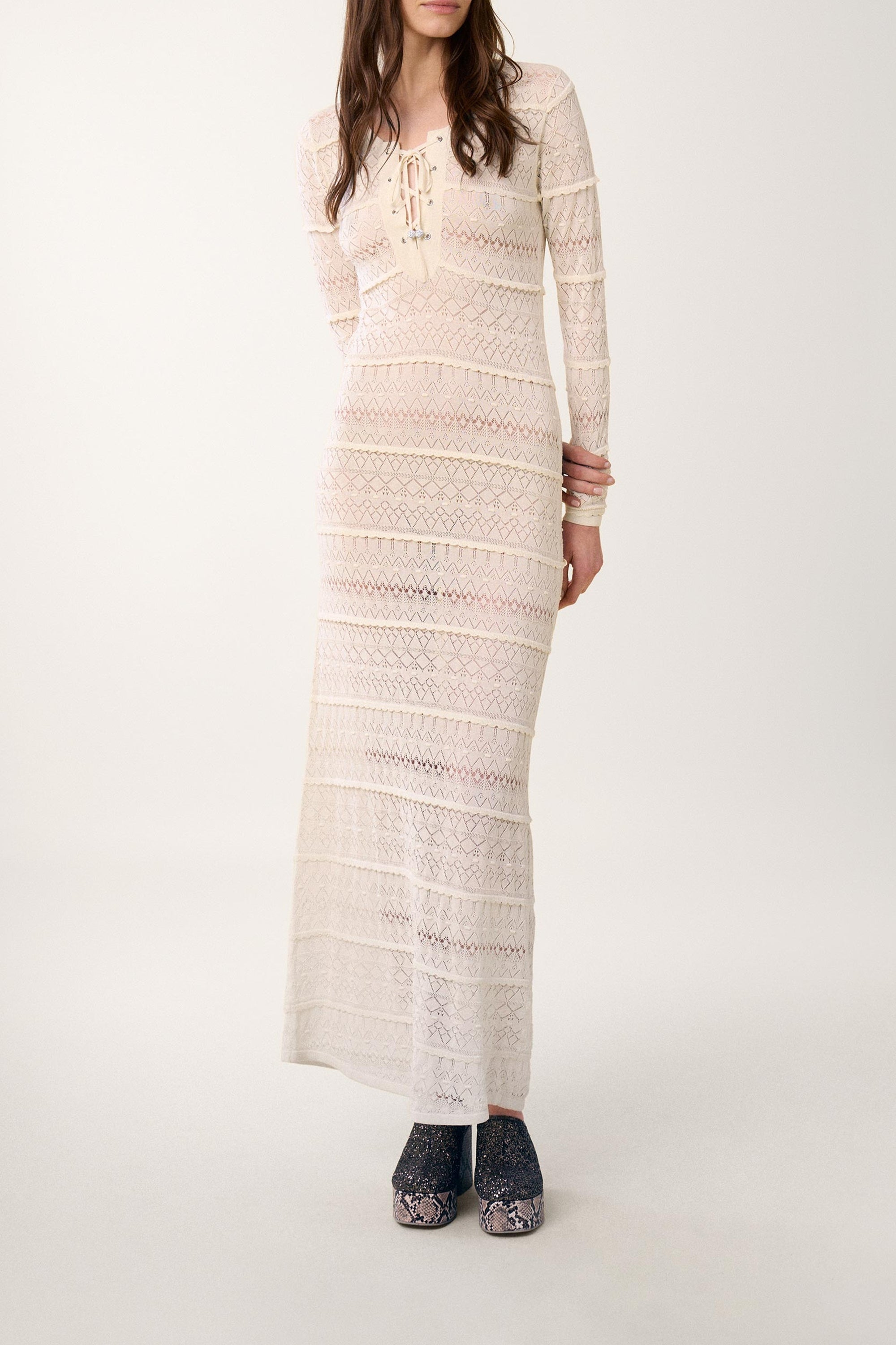Robe caftan Pierrette - Beige