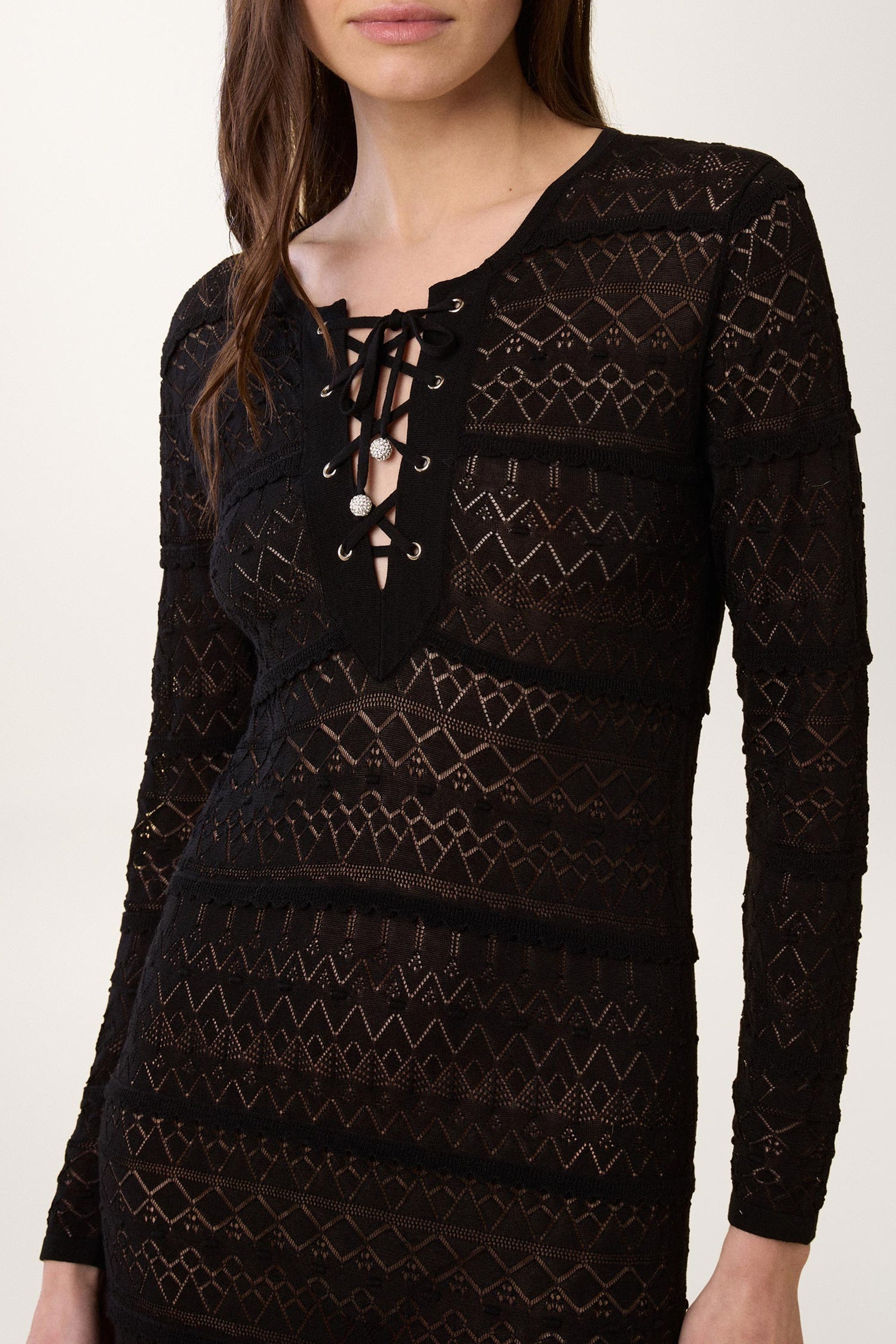 Robe caftan Pierrette - Noir