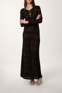 Robe caftan Pierrette - Noir