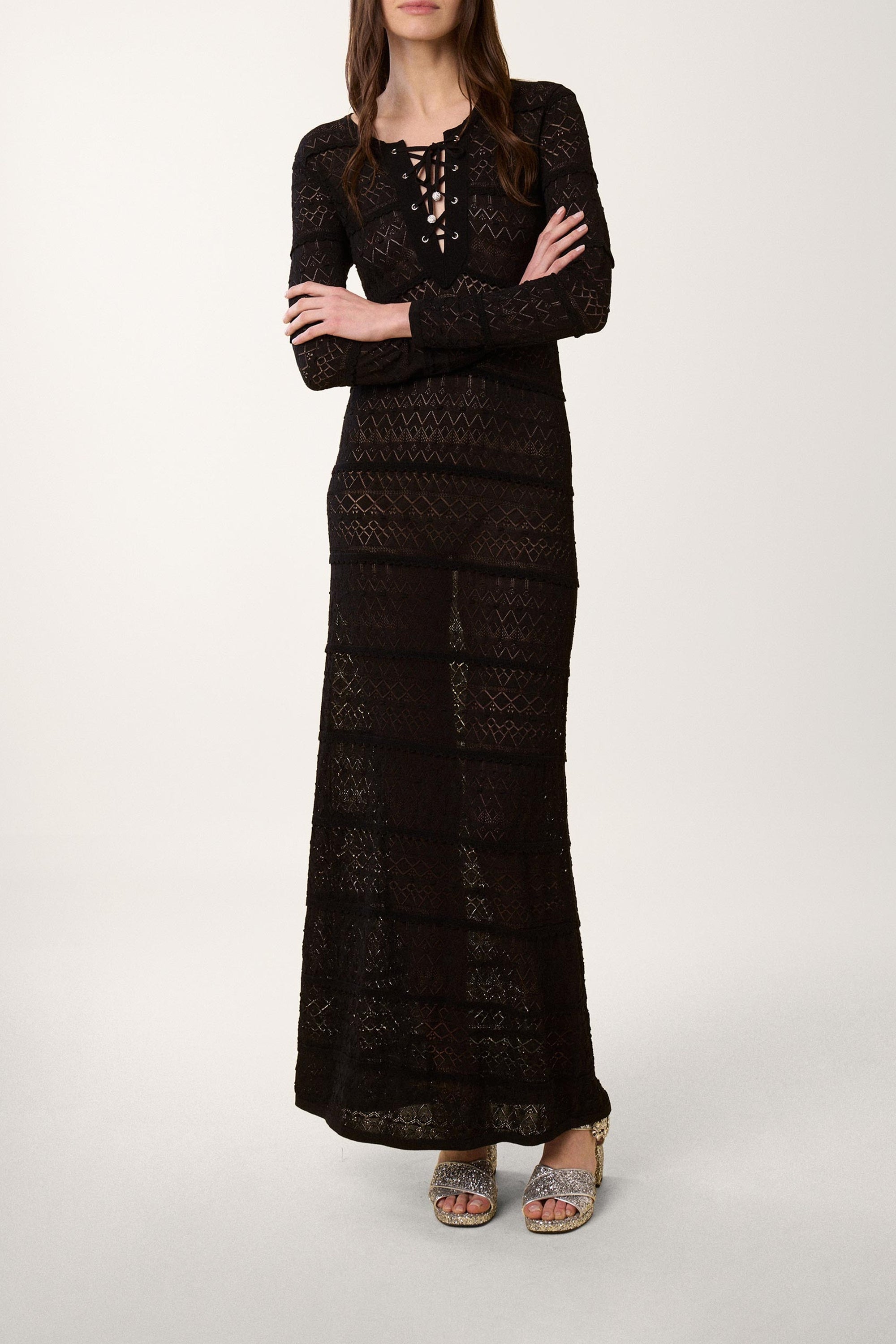 Robe caftan Pierrette - Noir