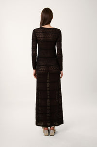 Robe caftan Pierrette - Noir