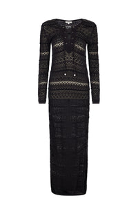 Robe caftan Pierrette - Noir