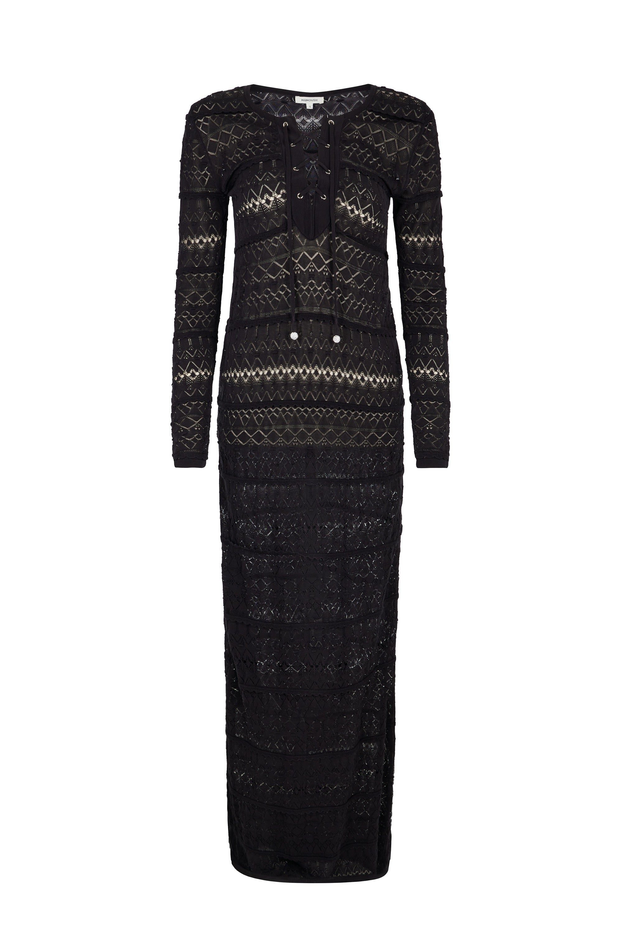Robe caftan Pierrette - Noir