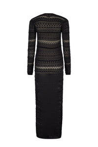 Robe caftan Pierrette - Noir