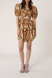 Robe Babydoll Santa Barbara - Marron