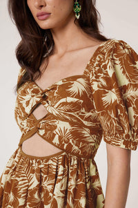 Robe Babydoll Santa Barbara - Marron