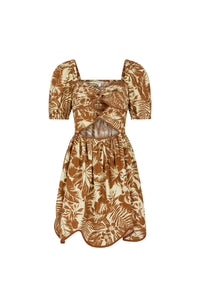 Robe Babydoll Santa Barbara - Marron