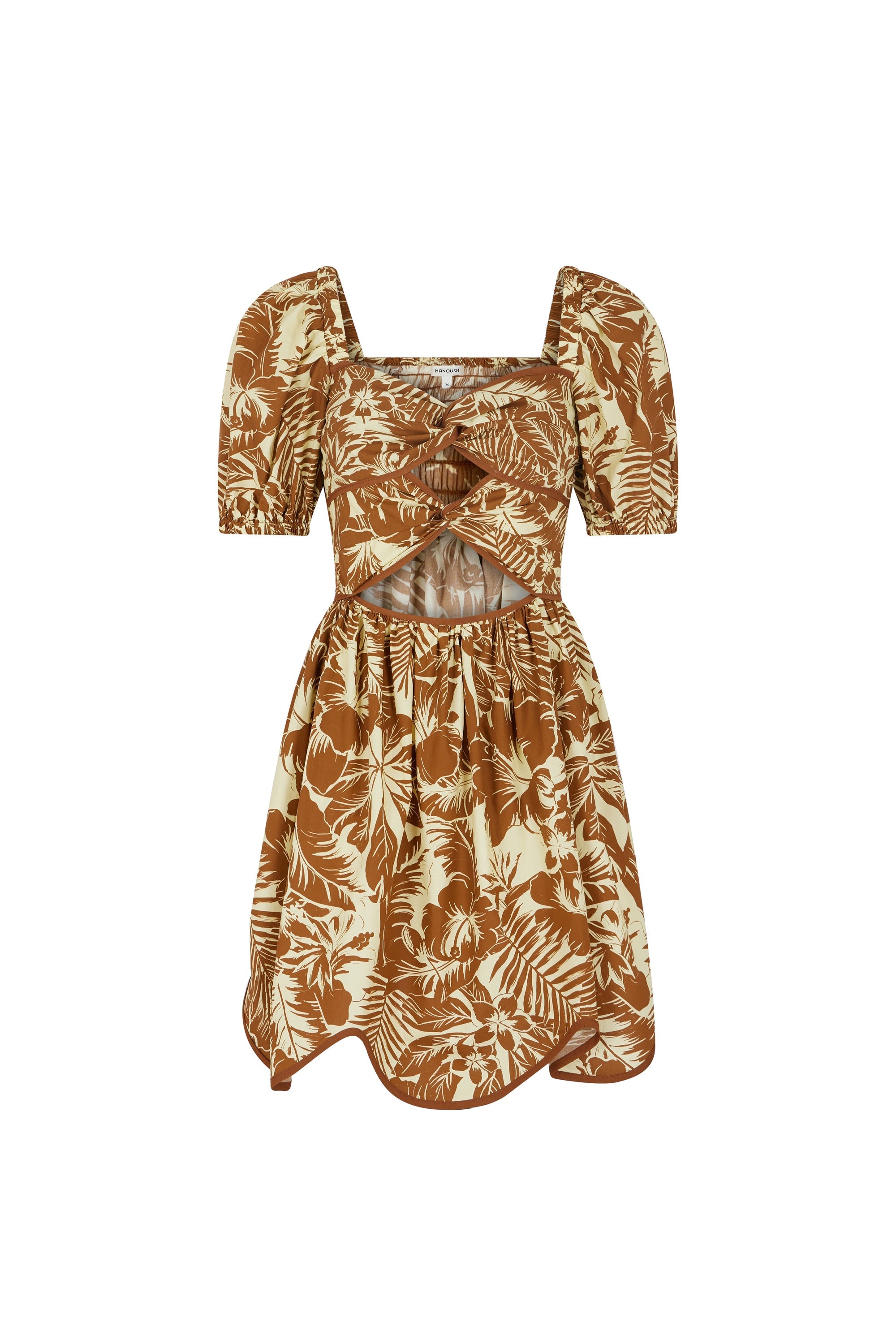 Robe Babydoll Santa Barbara - Marron