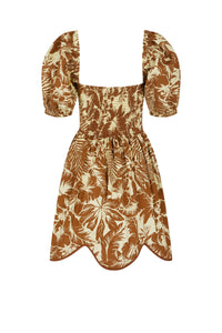 Robe Babydoll Santa Barbara - Marron