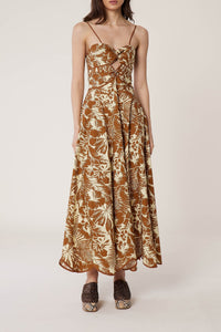 Robe bustier Santa Barbara - Marron