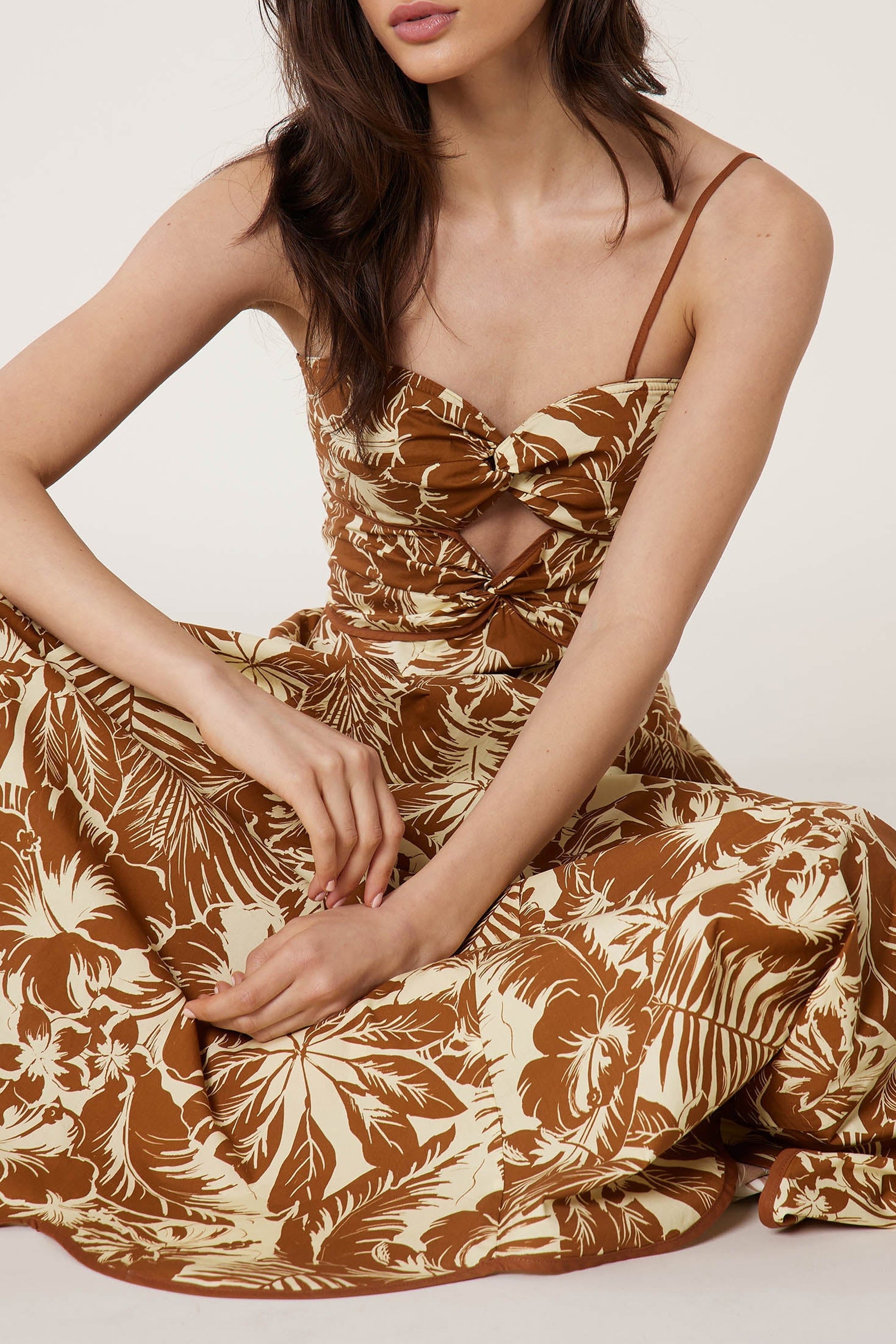 Robe bustier Santa Barbara - Marron