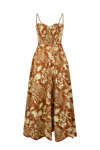 Robe bustier Santa Barbara - Marron