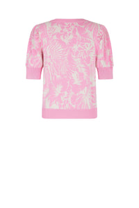 Pull en maille tricotée à motif - Multicolore