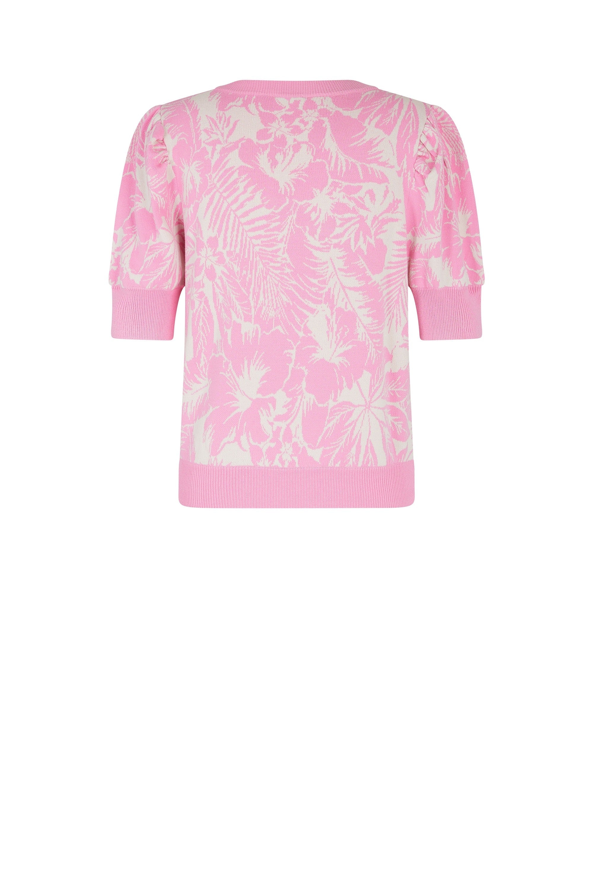 Pull en maille tricotée à motif - Multicolore