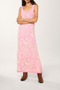 Robe sans manche en maille tricotée - Multicolore