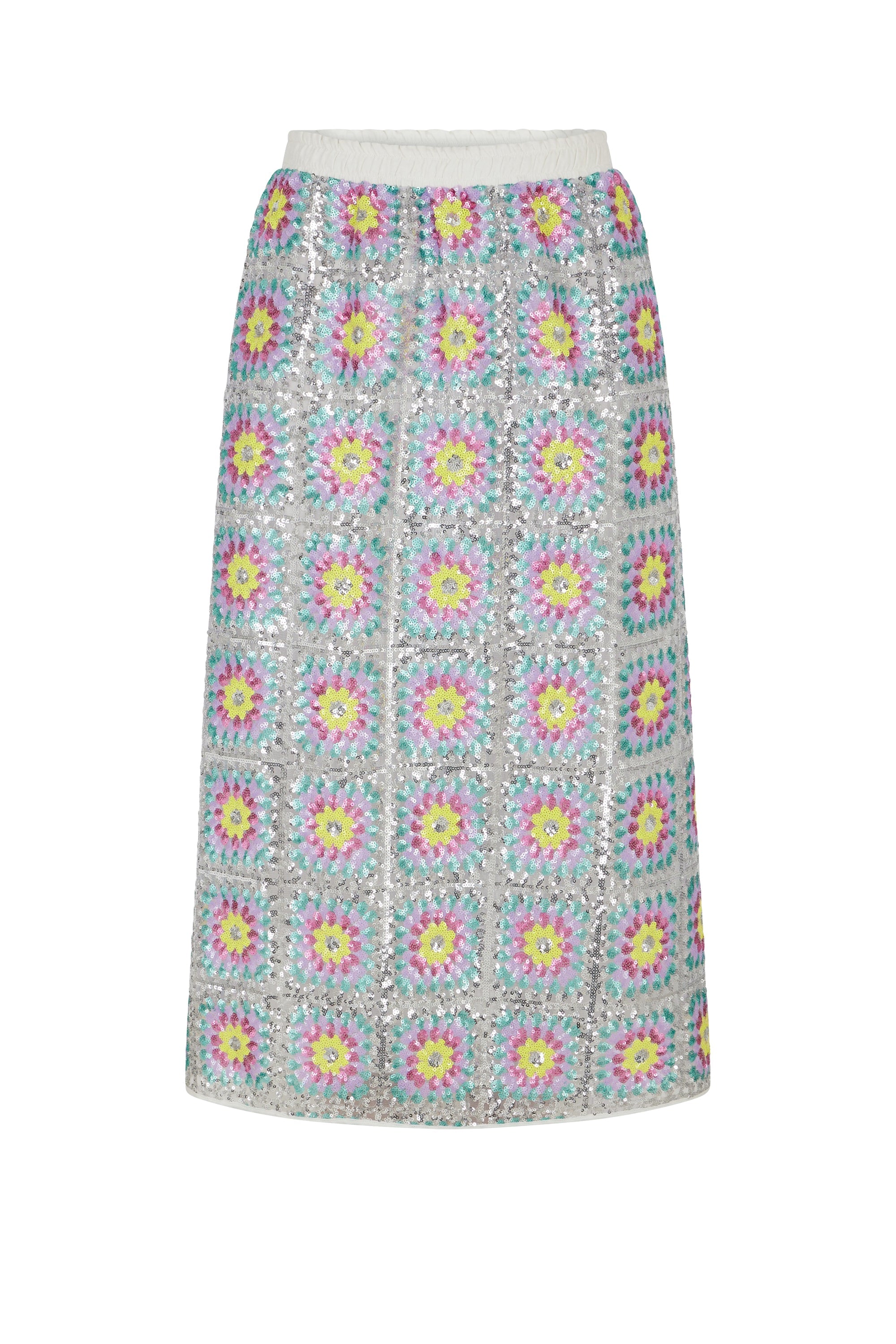 Jupe à paillettes Patch - Multicolore
