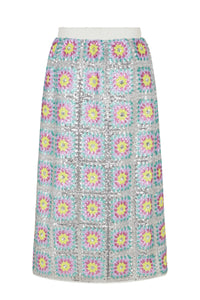 Jupe à paillettes Patch - Multicolore