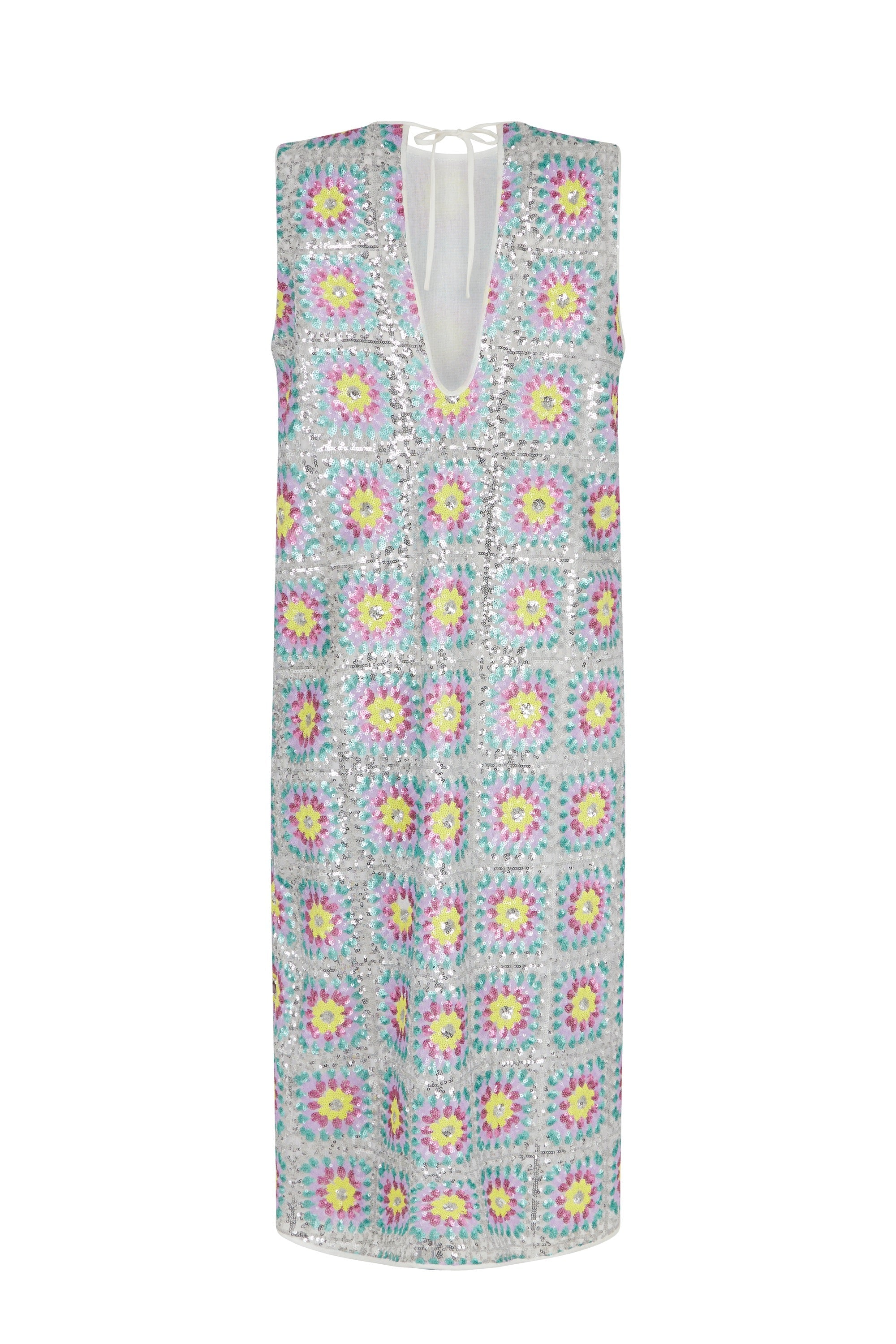 Robe longue à paillettes Patch - Multicolore