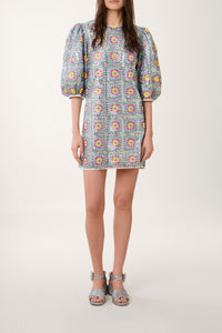 Robe courte à paillettes - Multicolore