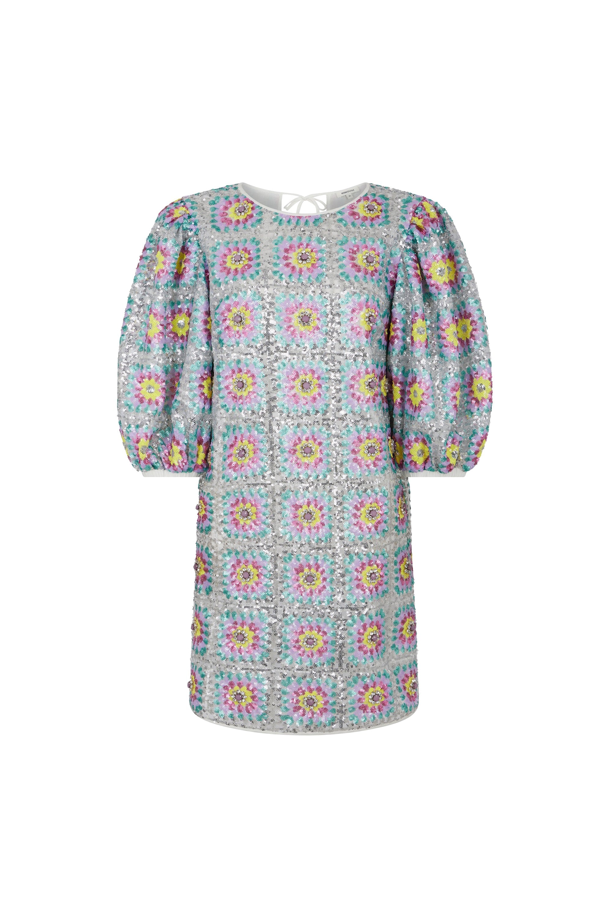 Robe courte à paillettes - Multicolore