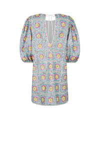 Robe courte à paillettes - Multicolore