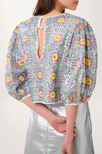 Top Patch à paillettes - Multicolore