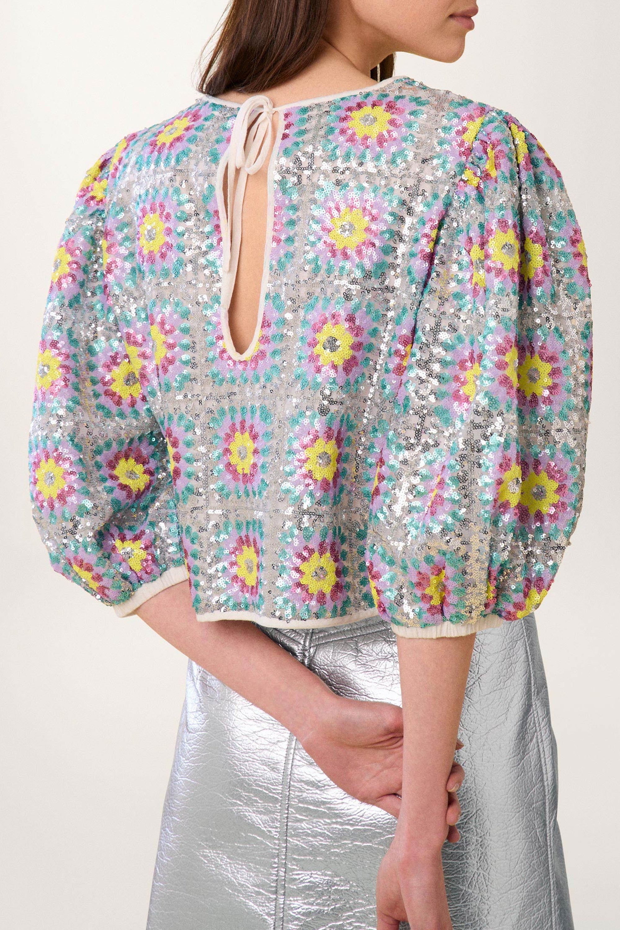 Top Patch à paillettes - Multicolore