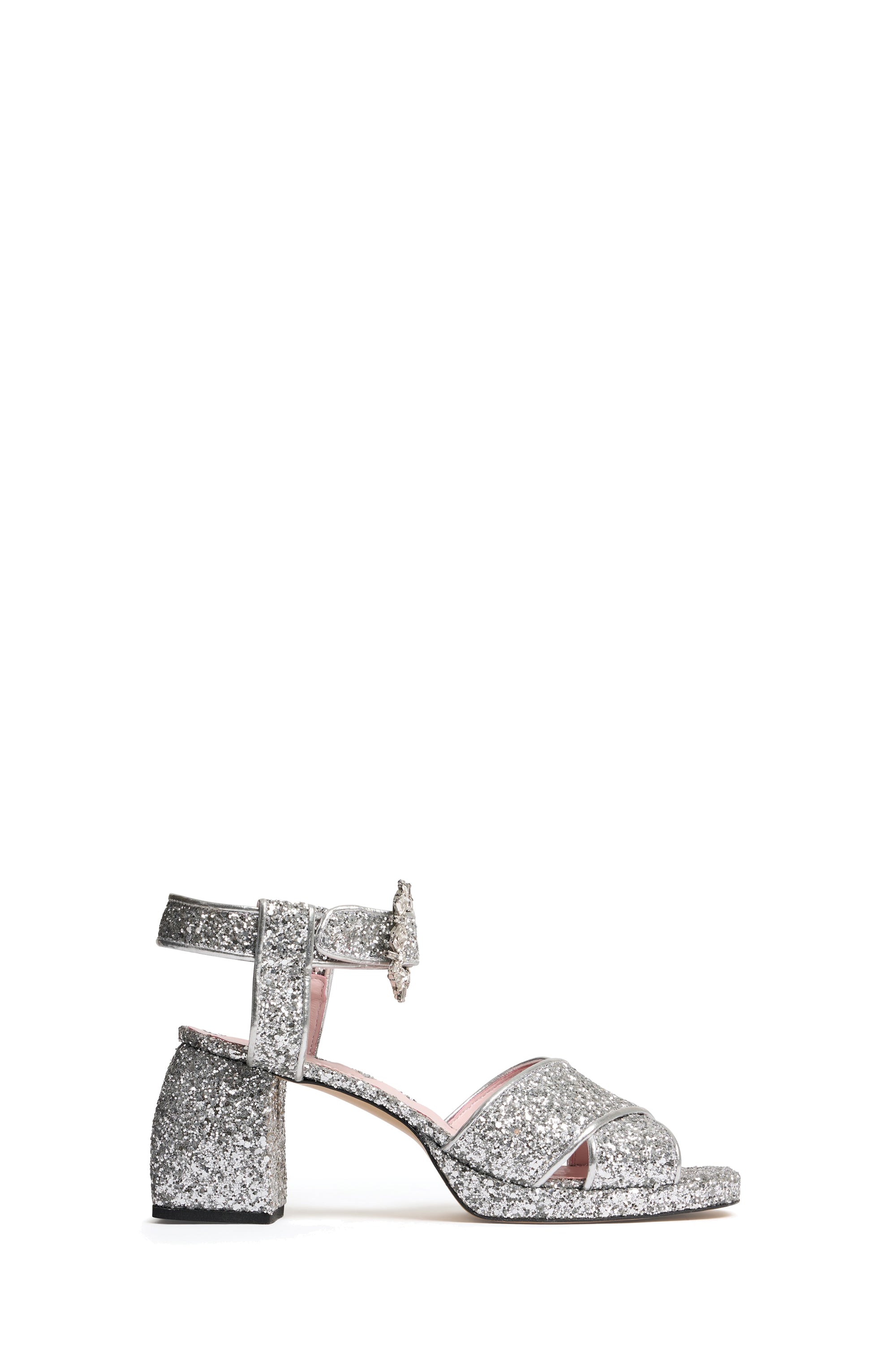 Sandales pailletées - Argenté