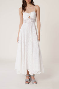 Robe bustier à dentelle - Blanc