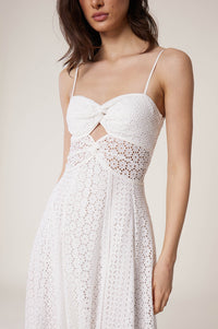 Robe bustier à dentelle - Blanc