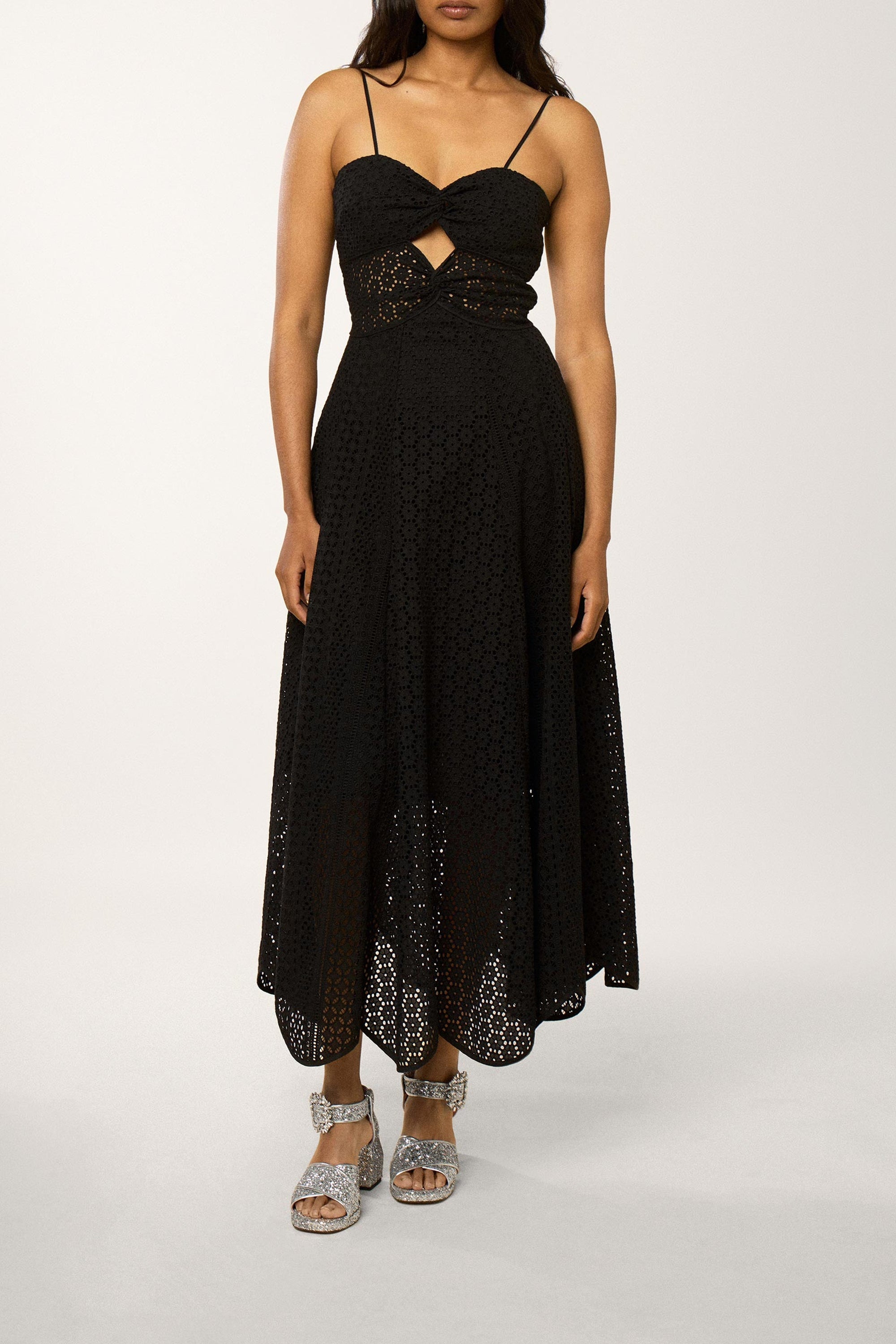 Robe bustier à dentelle - Noir