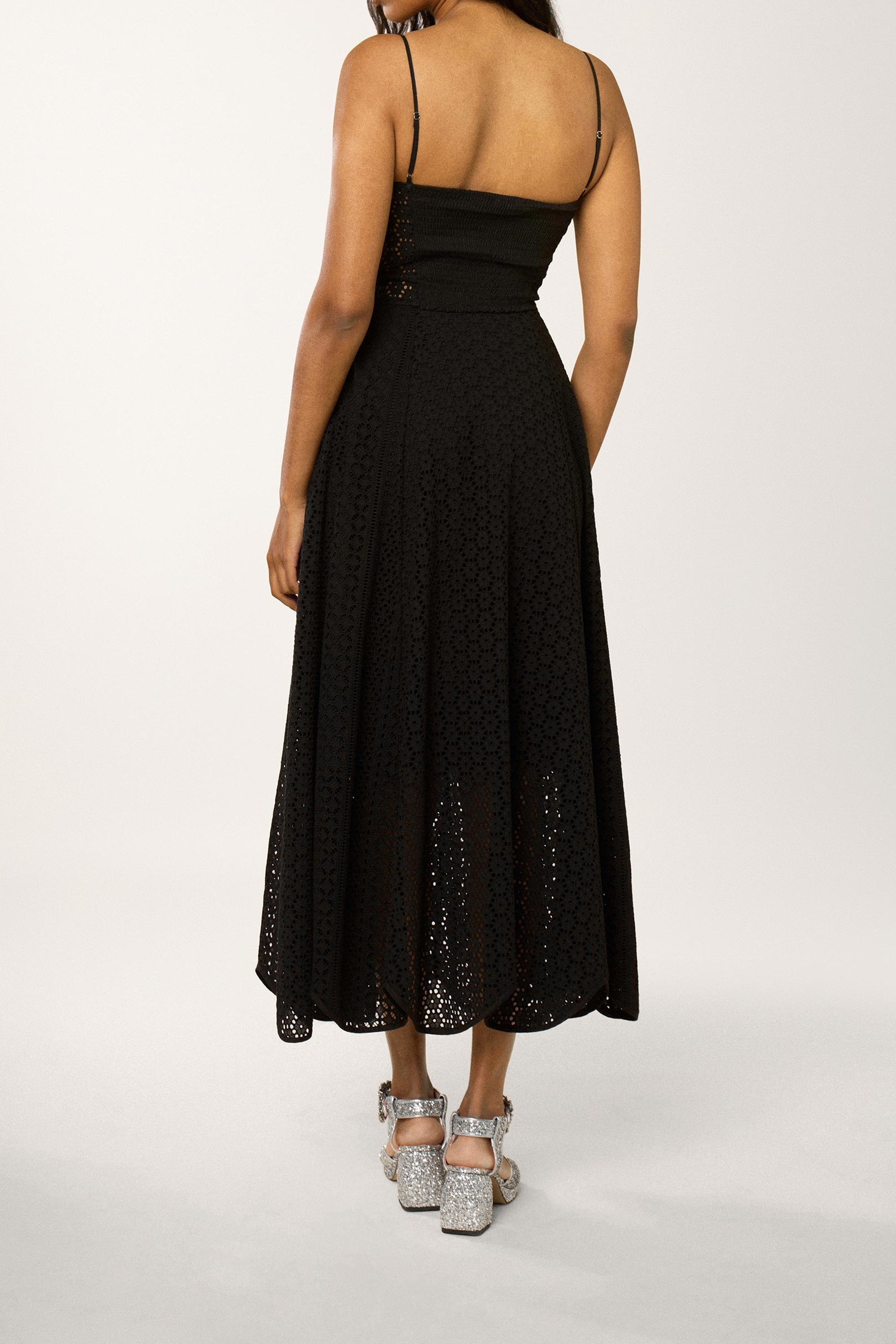 Robe bustier à dentelle - Noir