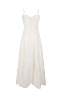 Robe bustier à dentelle - Blanc