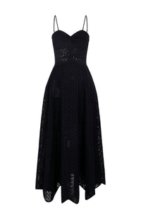 Robe bustier à dentelle - Noir