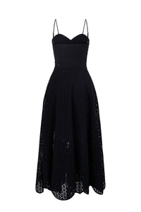 Robe bustier à dentelle - Noir